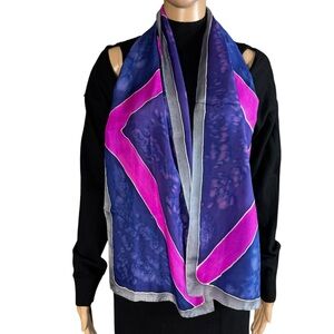 Hand-Dyed Silk Rectangle Scarf 12'' x 58''